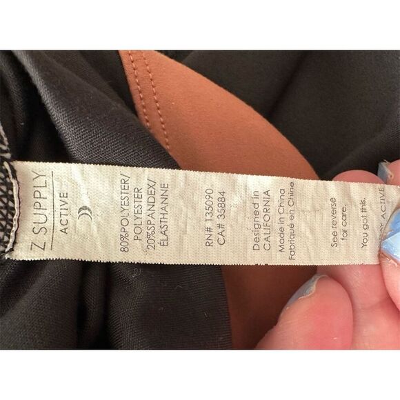 Athleta Women's High Waist Leggings Black Striped Size L Activewear - Picture 5 of 6